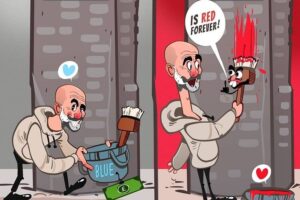 ببینید گواردیولا هم دست به رنگ شد!