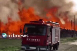 ببینید | آتش‌سوزی مهیب در نیروگاه بیوانرژی ترکیه