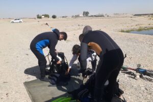 تصاویر | قاب‌های غم‌انگیز از غرق شدن یک نفر در حوضچه‌های تیغاب پاکدشت
