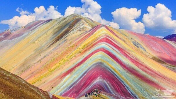عکس  منظره‌ای رویایی و کمیاب از کوهستان رنگین کمان
