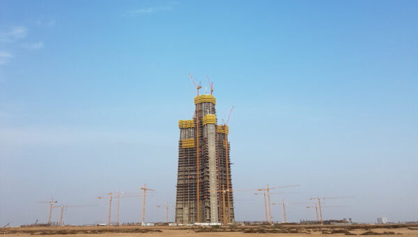 گزارش تصویری پیشرفت ساخت و ساز آسمان‌خراش جده که روی دست برج خلیفه می‌زند!