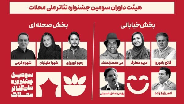 معرفی داوران سومین جشنواره ملی تئاتر محلات
