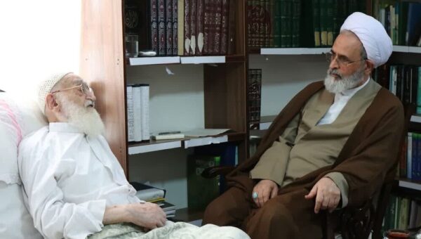 تصویری جدید از مرجع تقلید معروف بعد از مرخص شدن از بیمارستان