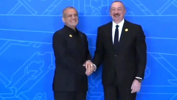 استقبال الهام علی‌اف از پزشکیان