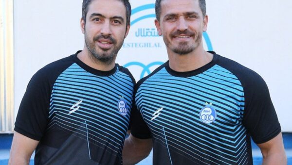 عکس استقبال از وریا در تمرین استقلال با تونل وحشت خندان!