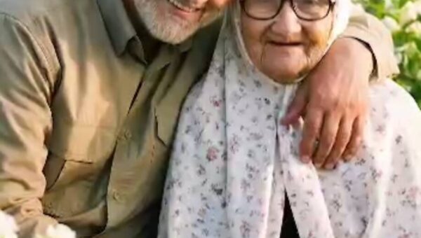 عکس شهید سردار سلیمانی در کنار مادرش