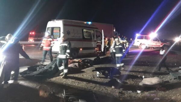 افزایش جانباختگان حادثه واژگونی اتوبوس/ تصاویر حادثه