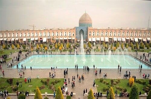 نقاشی/ میدان نقش‌جهان اصفهان در زمان سلطنت شاه سلطان حسین صفوی