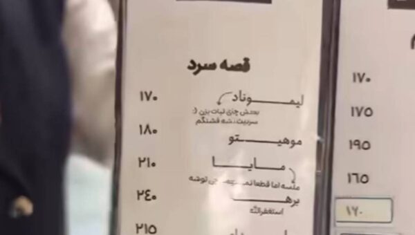 عکس | منویی که با شما حرف میزند؛ از استغفرالله تا ۶۰ هزار تومان برای «هیچی نمیخواهم»!