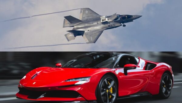 جنگنده F-35B با یک فراری مسابقه می‌دهد / عجیب‌ترین مسابقه سرعت امسال چگونه برگزار می‌شود؟