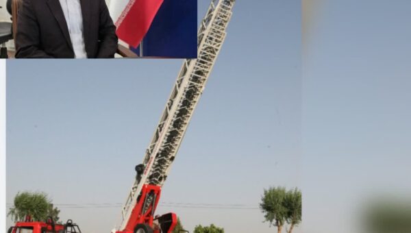 بالابر ۱۸ متری به آتش‌نشانی لنگرود رسید